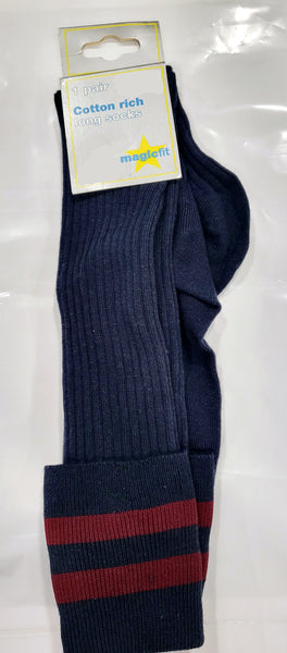 Aquinas Girls Navy Socks